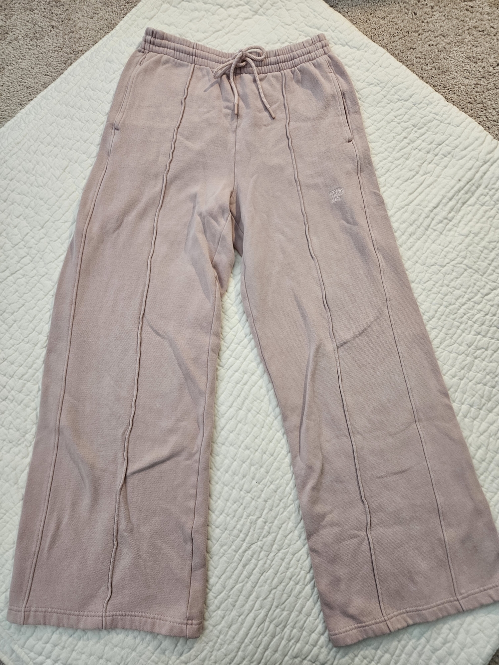 PINK Victoria's Secret soft mauve fleece joggers